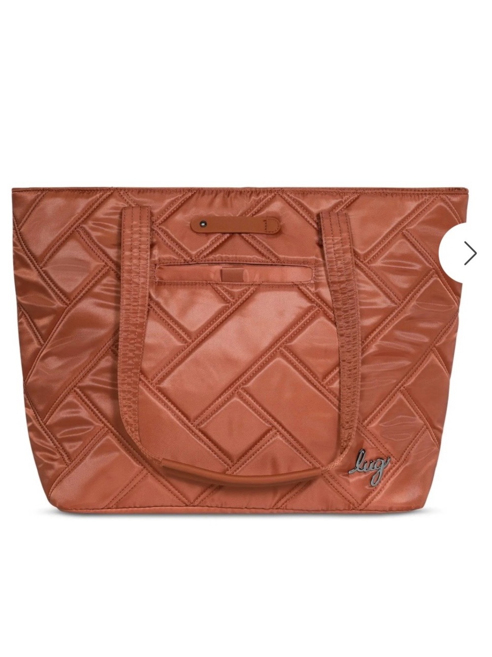 Lug Skyliner Tote Bag in the Copper Brown colorway